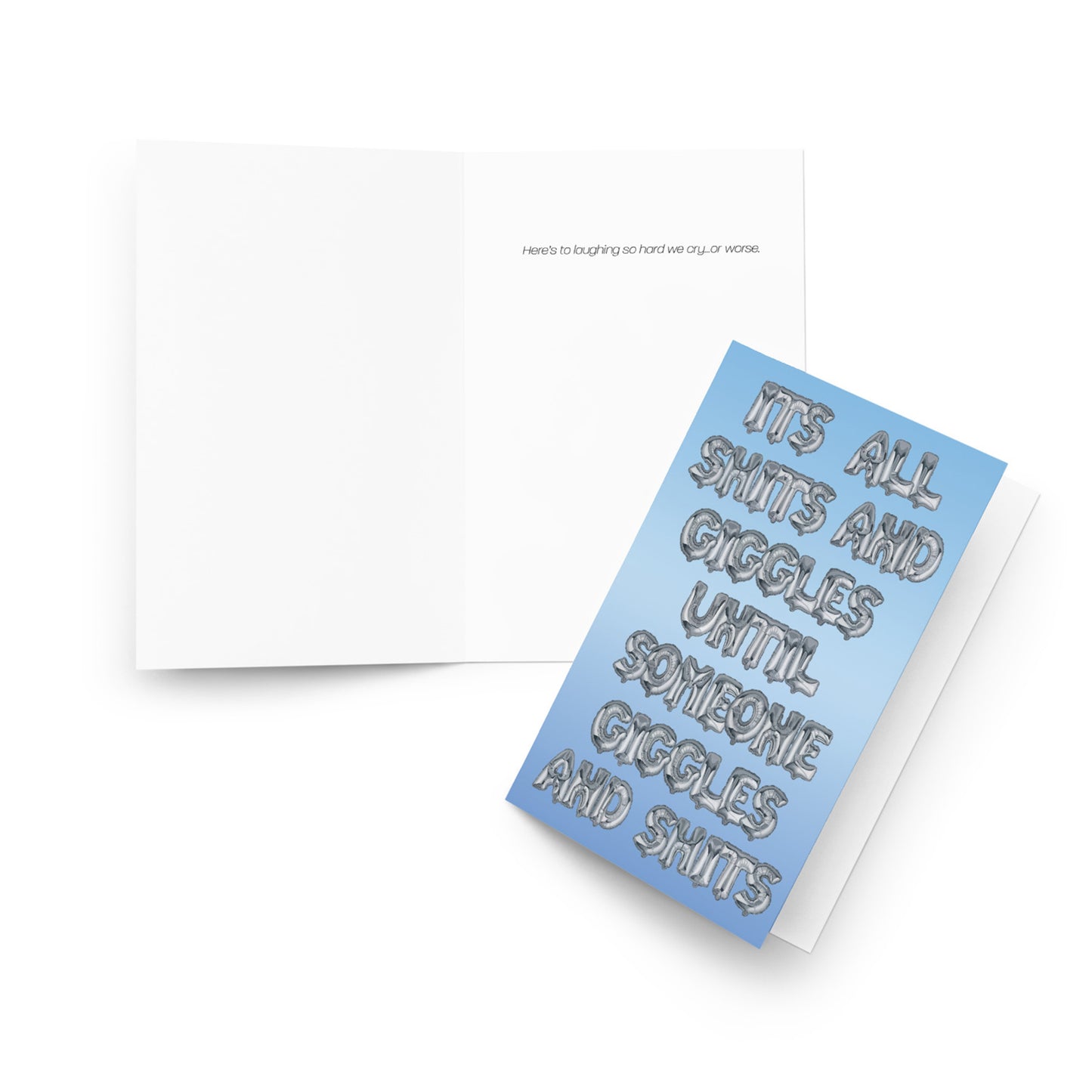 Art Show Greeting Card - Shits and Giggles