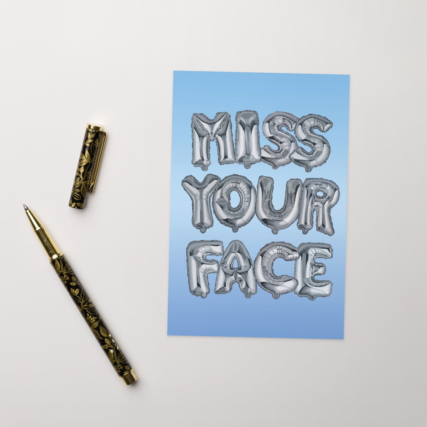 Miss Your Face Greeting Card - old